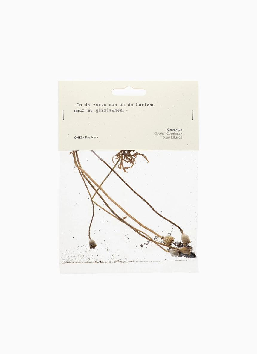 ONZE x Poeticara / Klaproos zaadjes (limited edition)